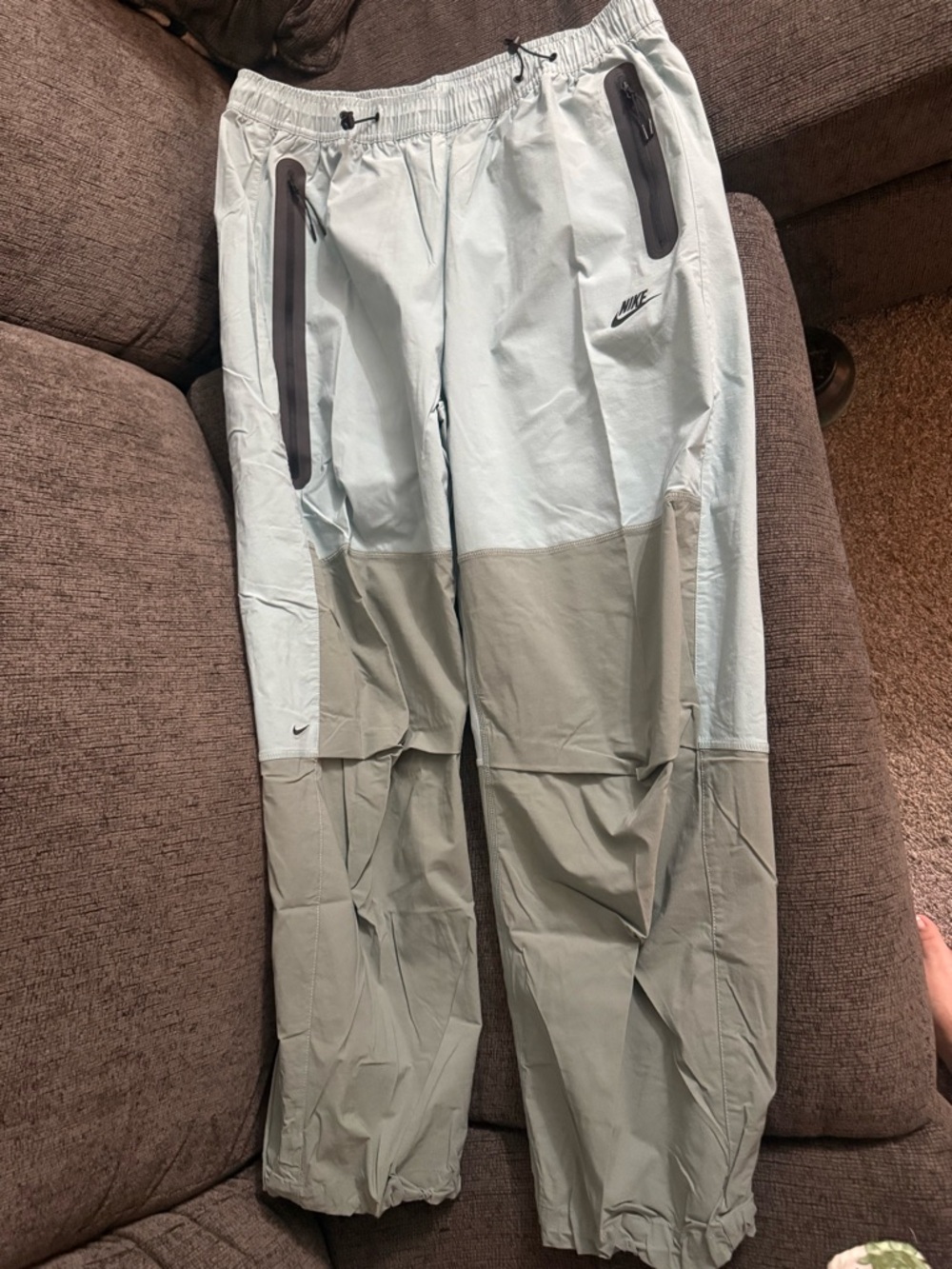 Nike Light Blue and Dark Gray Track Pants - Picture 5 of 5